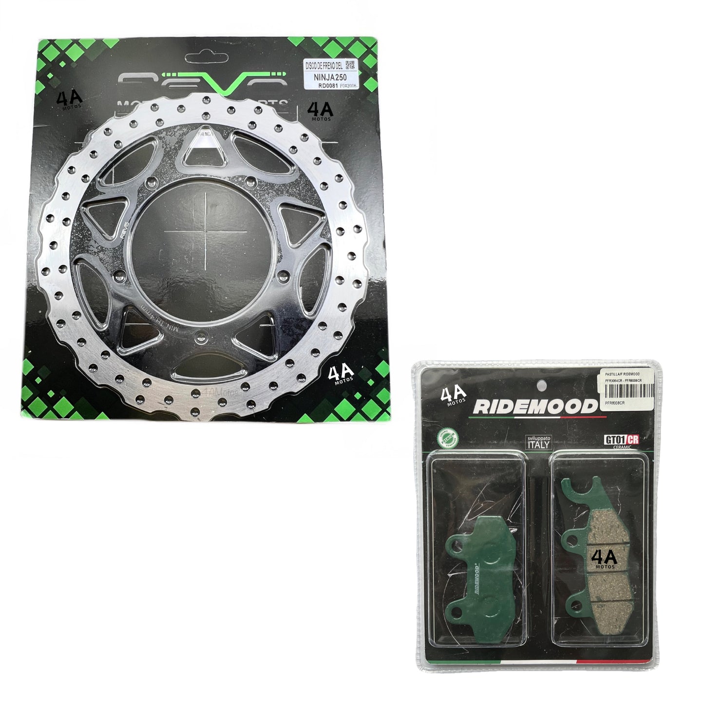 Disco Freno Delantero Y Pastillas Kawasaki Ninja 300 - Z 250