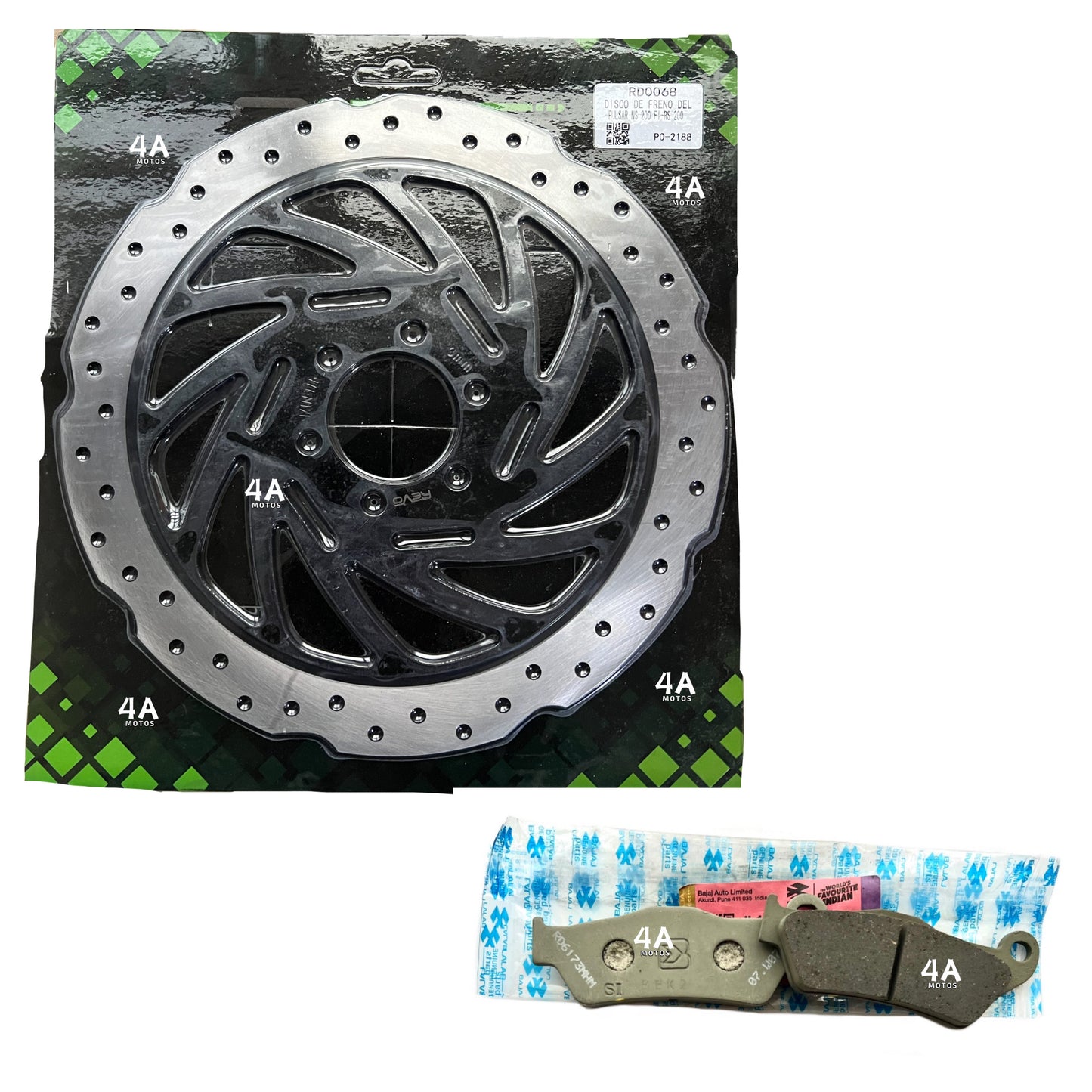 Disco Freno Delantero Y Pastillas Delanteras Ns 200 Fi Abs