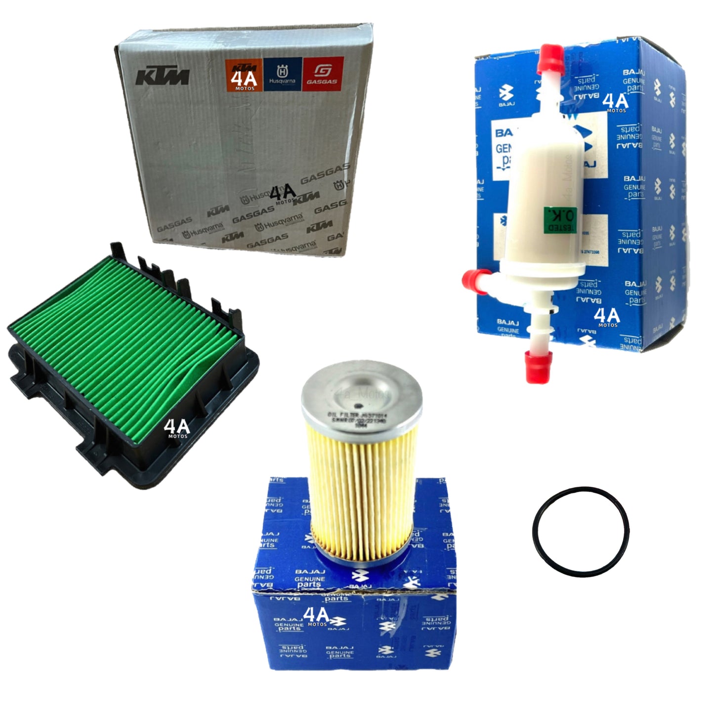 Kit Filtros Aire/gasolina/aceite Ng 200 /250 / 390 O'ring