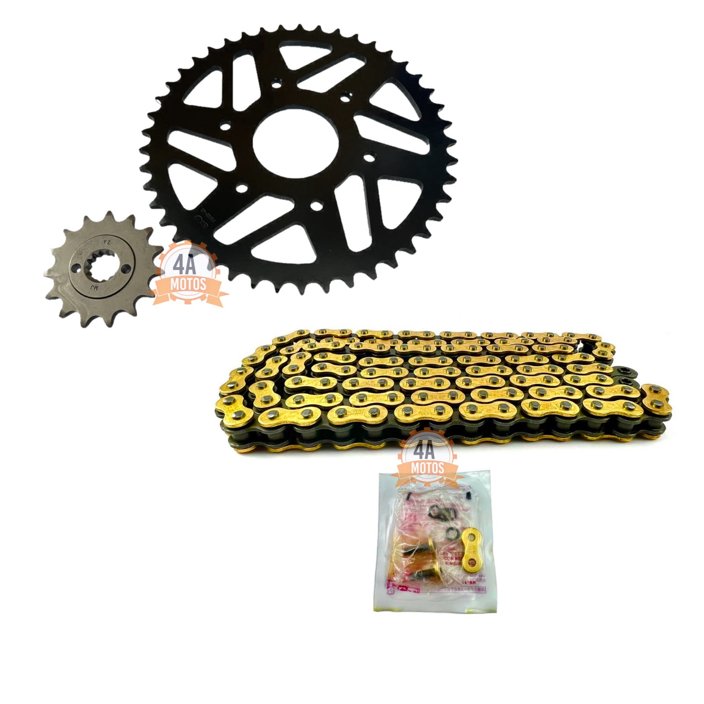 Kit Arrastre Ktm 390 Afam Con Cadena Did Dorada 520* 120