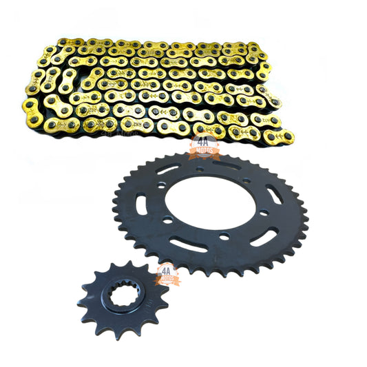 Kit Arrastre Kaw. Z 250 Race Con Cadena Rombo Dorada 520*120