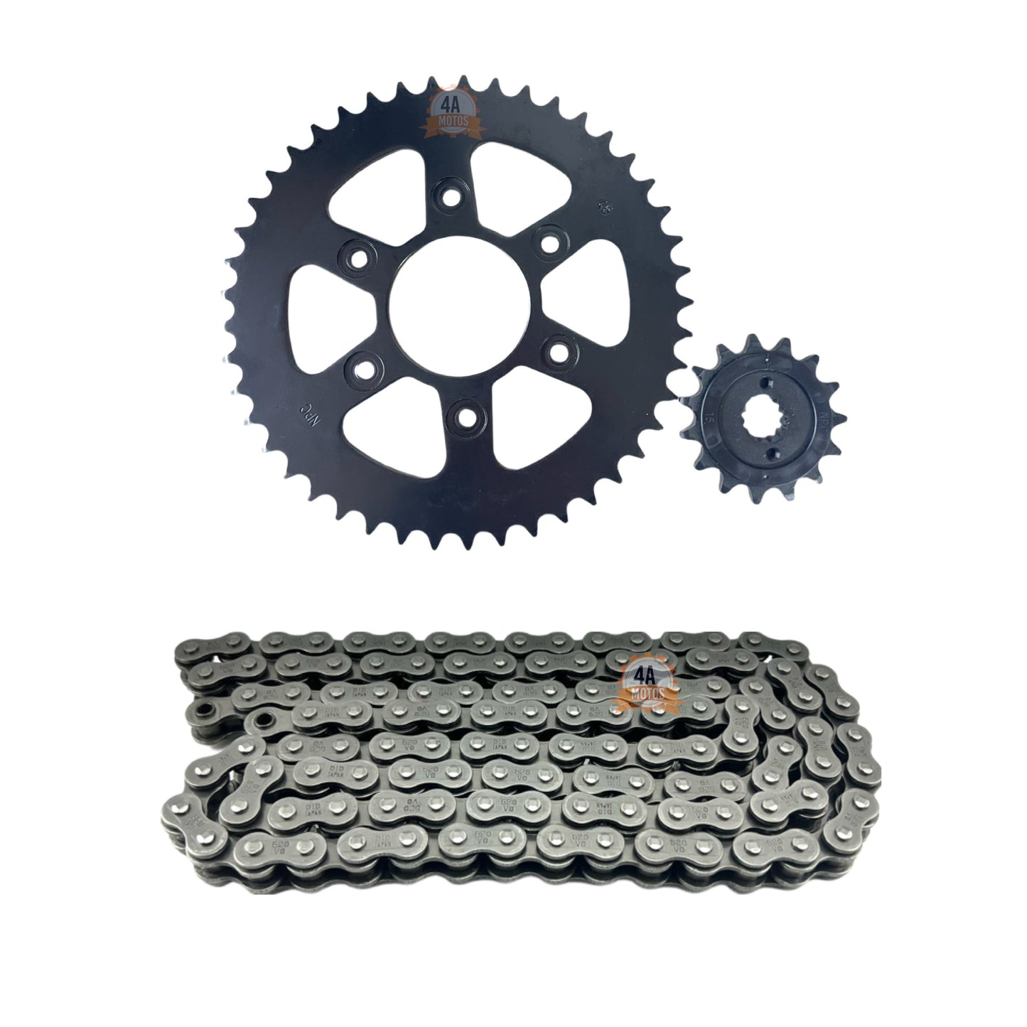 Kit Arrastre Npc Ktm Dominar 400 V1 / Ug Cadena Did Negra