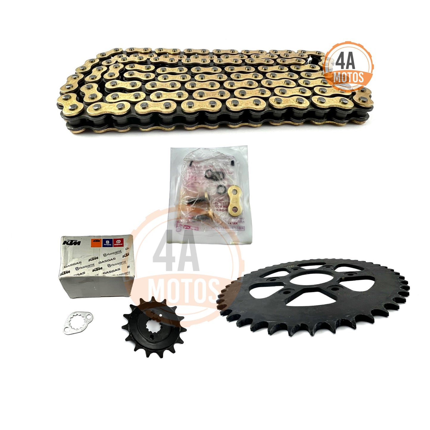 Kit Arrastre Original Ktm Duke 390 Con Cadena Did Dorada.