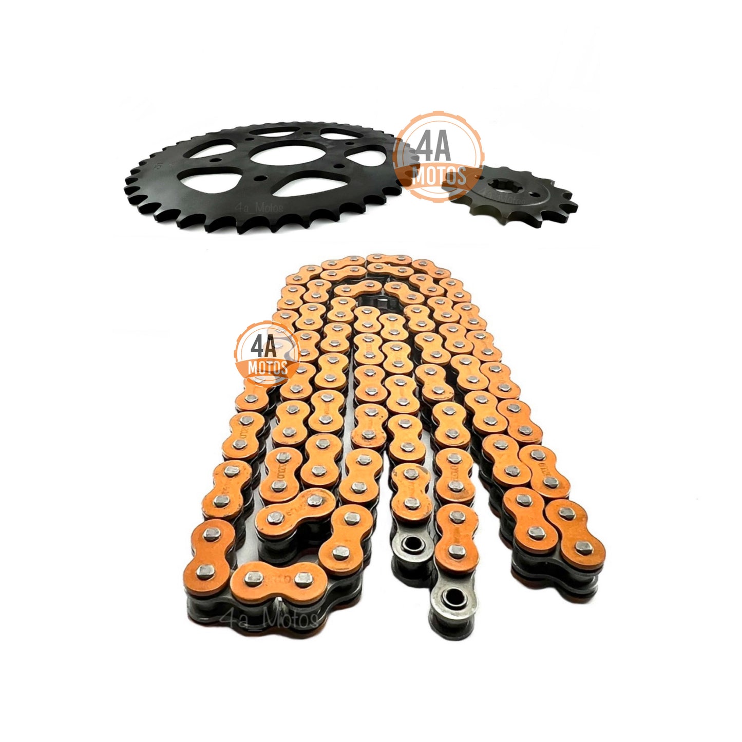 Kit Arrastre Ktm Duke 200-rc-ng 200 6h Hindu Cadena Naranja