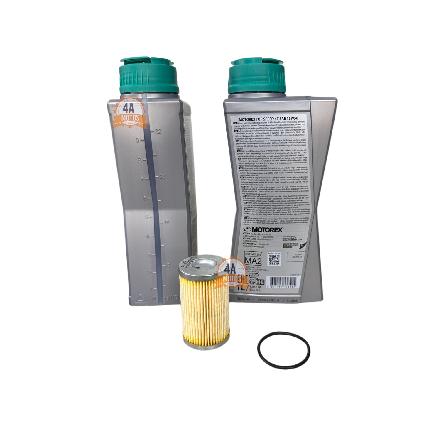 Combo*2 Aceite Motorex Top Speed 15w50 + Filtro Aceite-oring