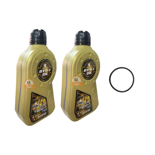 Aceite Bajaj 20w50 1 Litro Dorado Combo *2 + Oring Aceite
