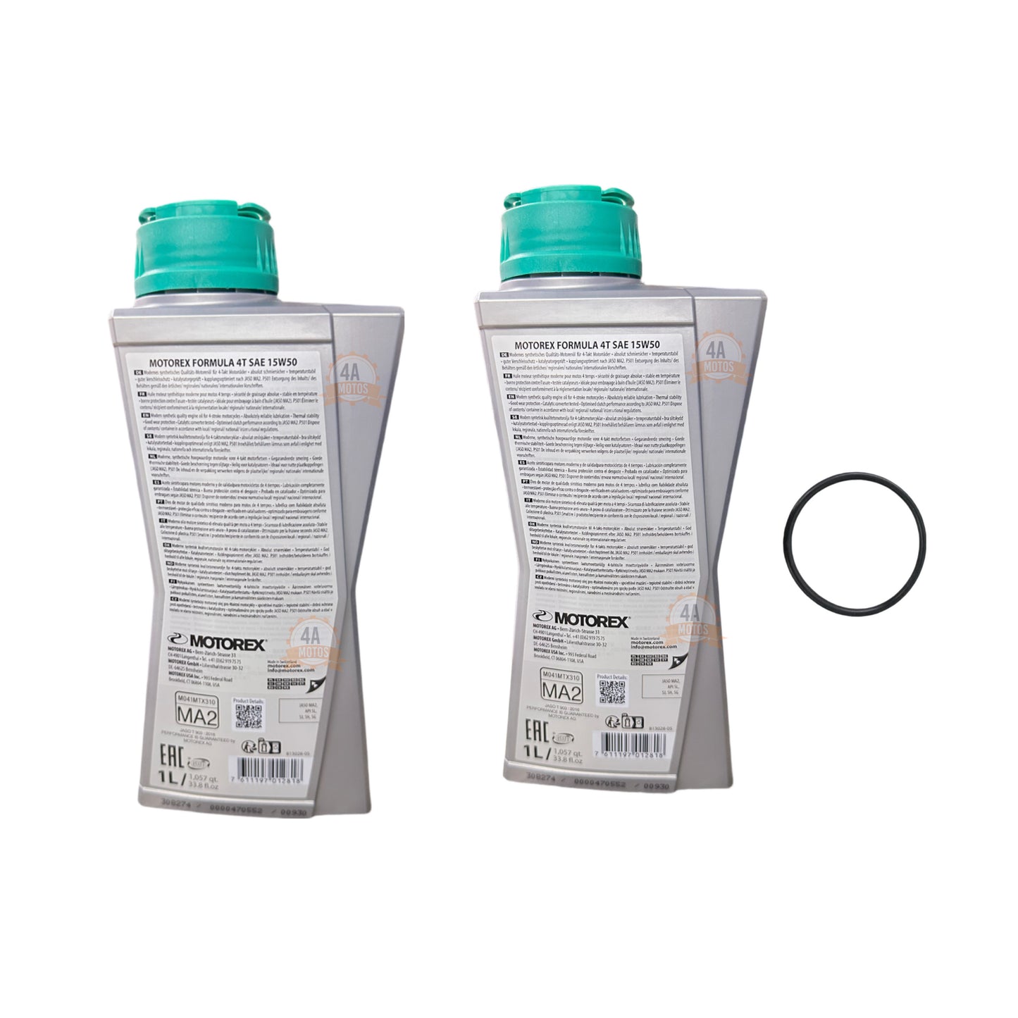 Aceite Formula Motorex 15w50 Combo * 2 + Oring Aceite