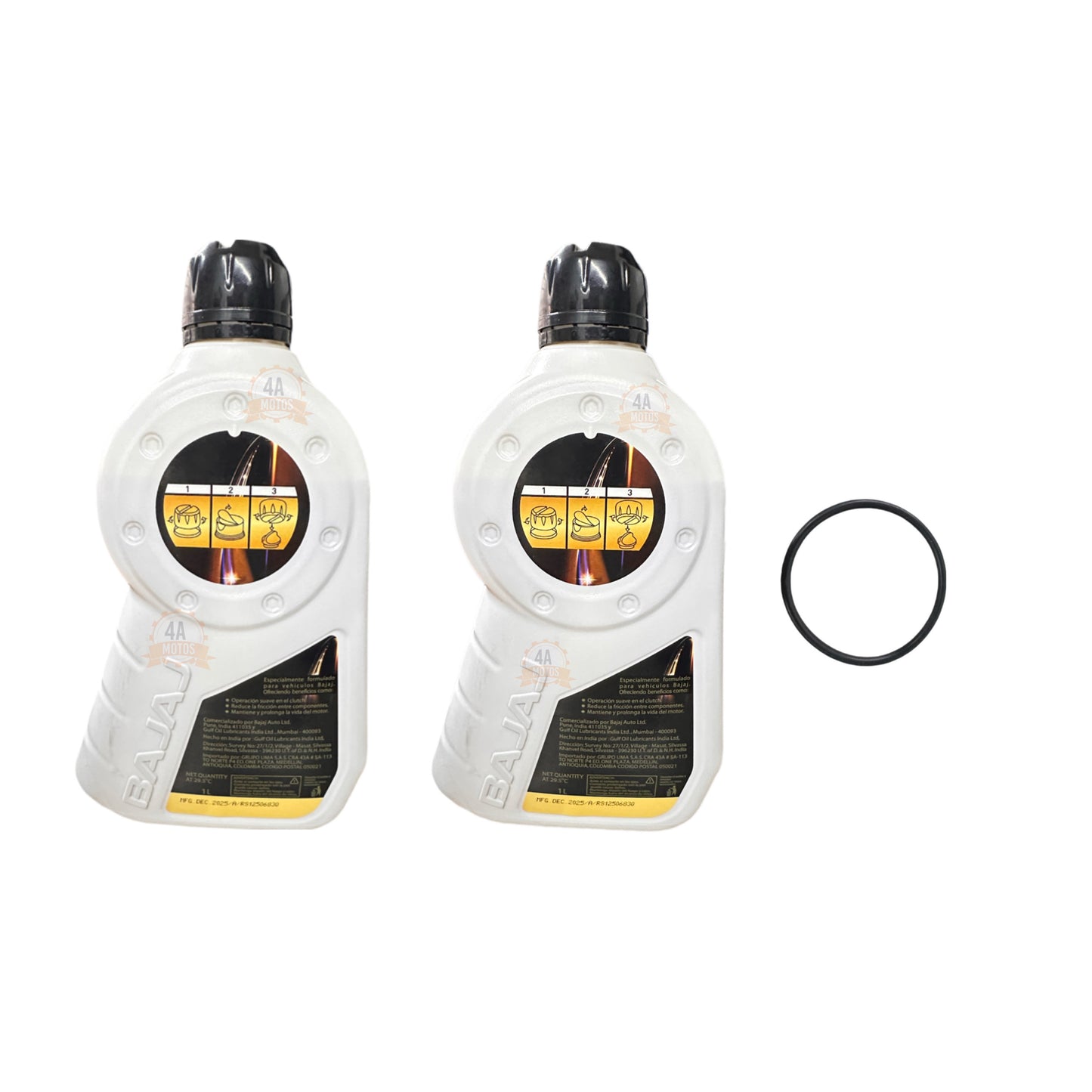 Aceite Bajaj Sintetico 10w50 1 Litro Combo * 2+ Oring Aceite