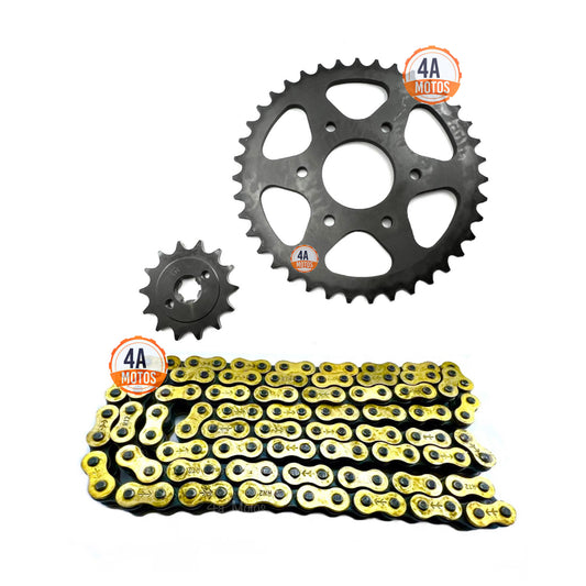 Kit De Arrastre Pulsar Ns 200 Oring Reforzado Indu 520 Dorad