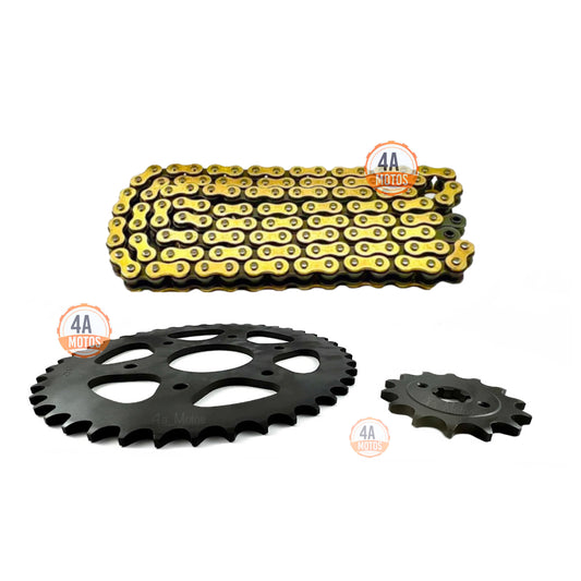 Kit Arrastre Ktm Duke 200 6h Hindú Con Cadena Did Dorada
