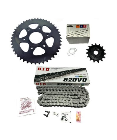 Kit Arrastre Ktm Duke 390 Ag/ng/adv. Piñon Ktm + Did + Hindu