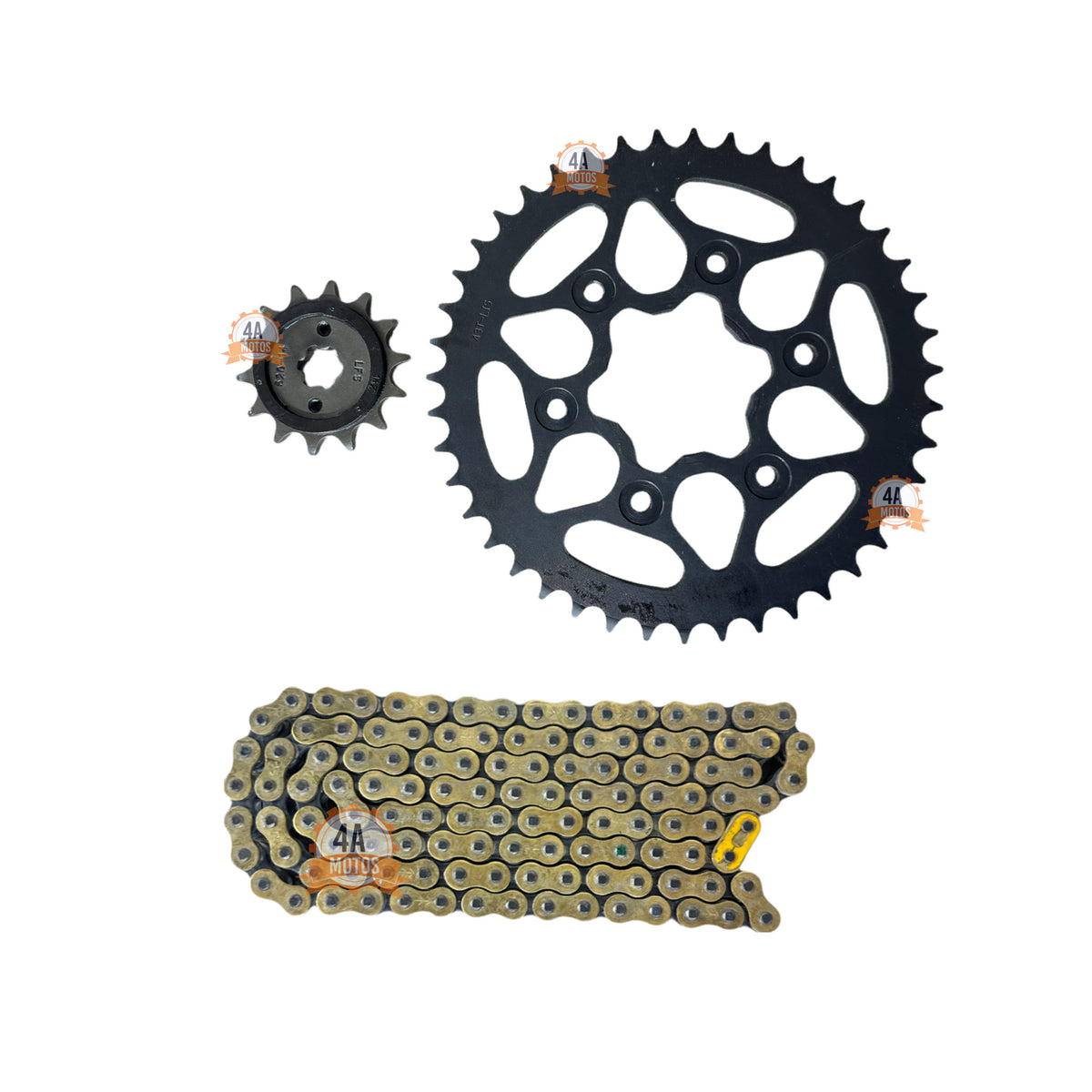 Kit De Arrastre Ktm Duke 250 G3 Cadena Rombo Dorada