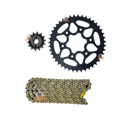 Kit De Arrastre Ktm Duke 250 G3 Cadena Rombo Dorada