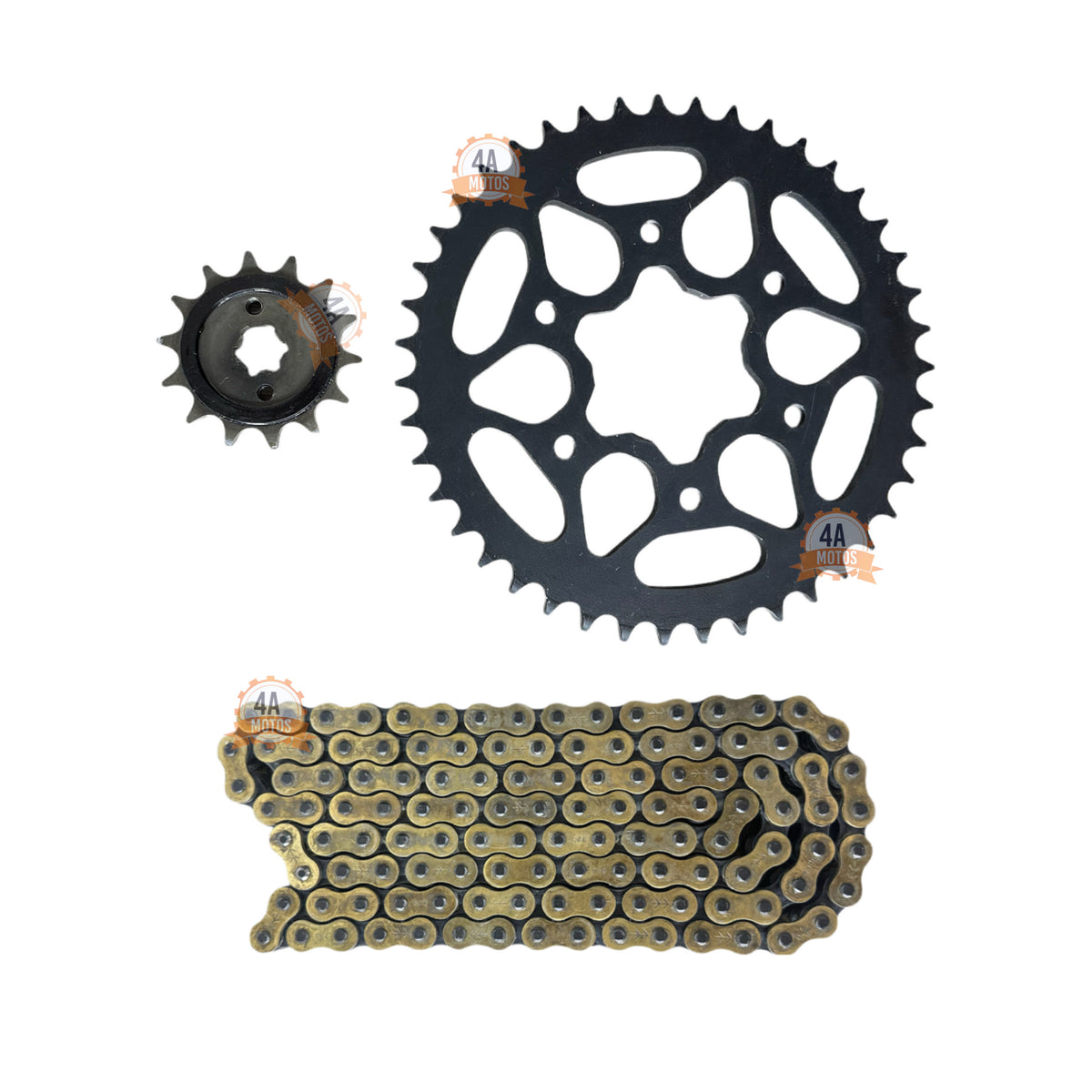 Kit De Arrastre Ktm Duke 250 G3 Cadena Rombo Dorada