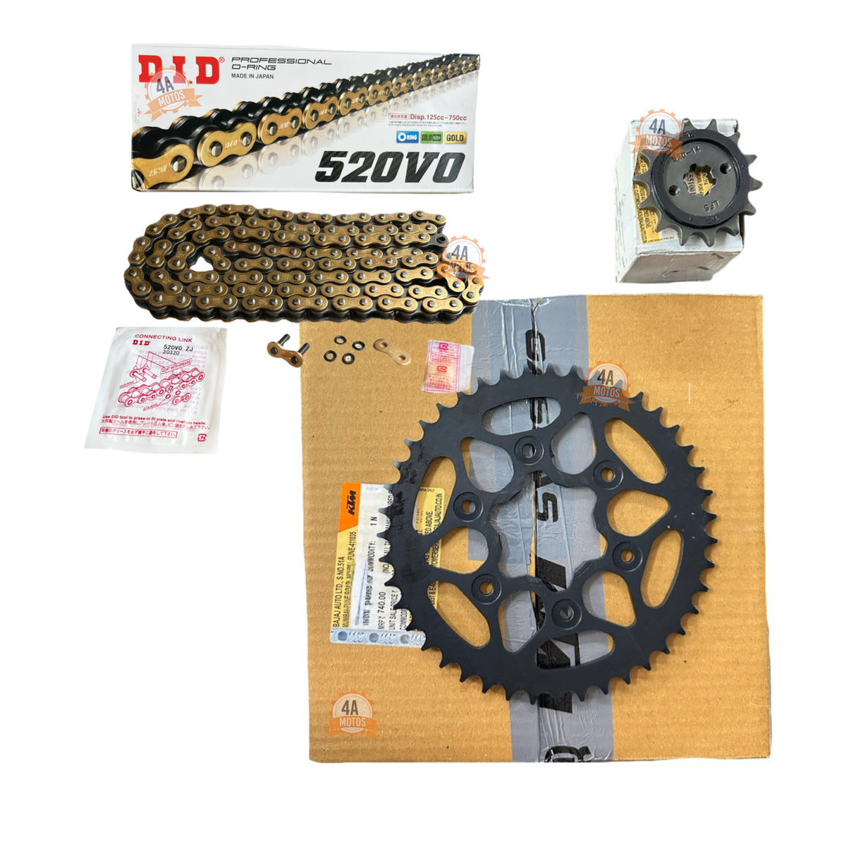 Kit De Arrastre Ktm Duke 250 G3 Cadena Did Dorada