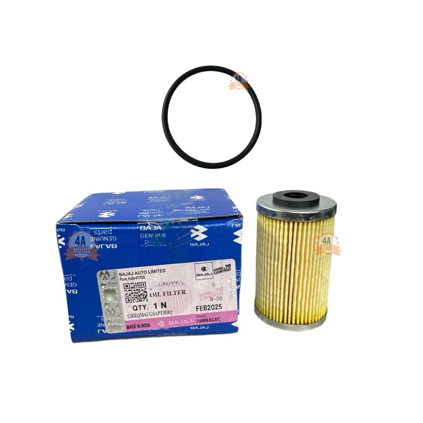 Filtro De Aceite Ns 200-dominar 250-400 + Oring Orig. Bajaj