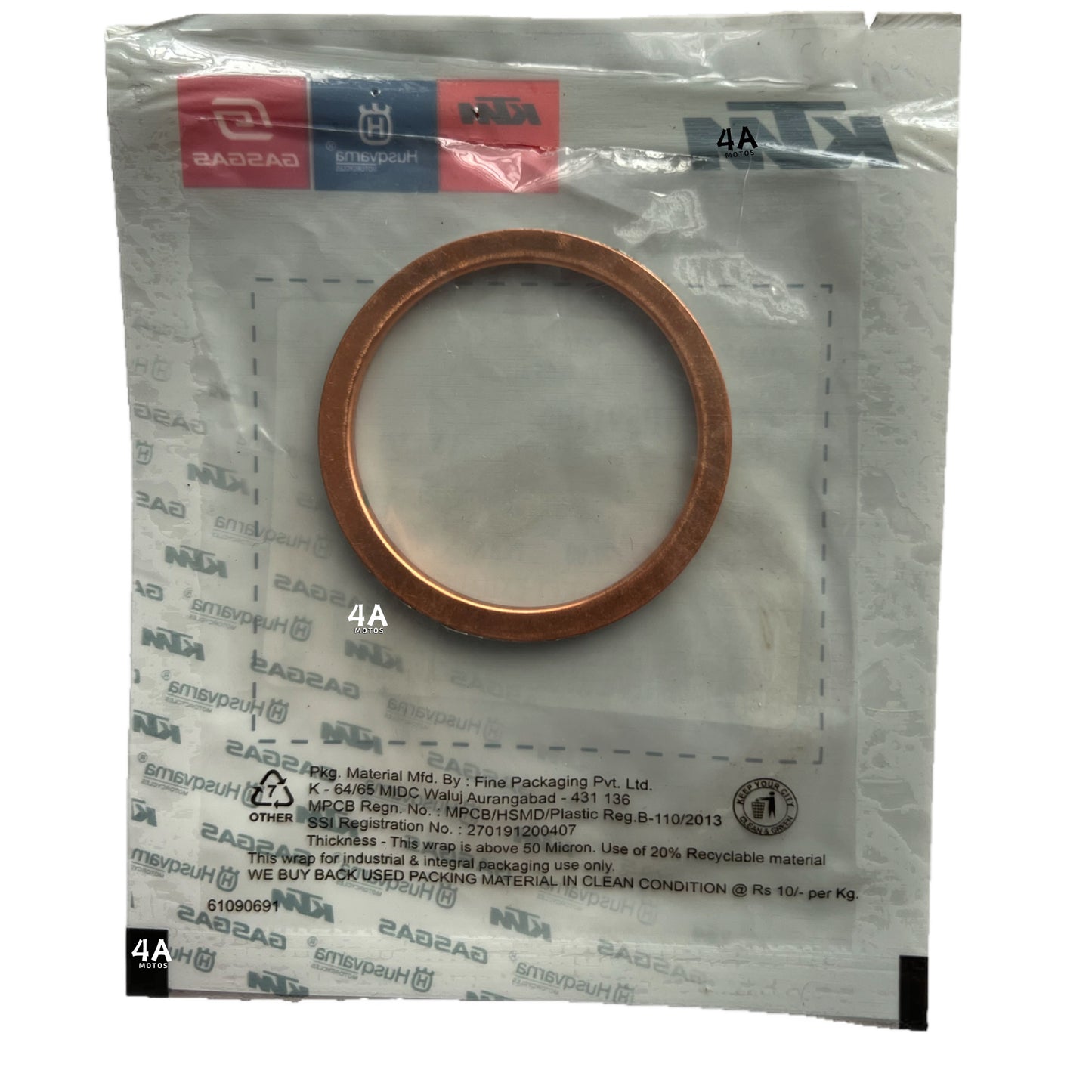 Empaque Exosto Cobre Ktm Duke 200 / 250 / 390 Original