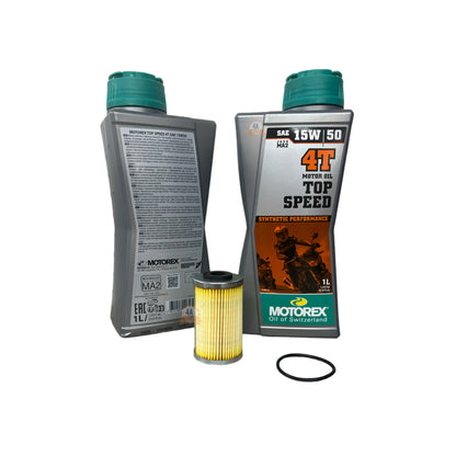 Combo*2 Aceite Motorex Top Speed 15w50 + Filtro Aceite Ktm + oring