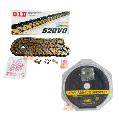 Kit Arrastre Ktm 250 Afam Con Cadena Did Dorada