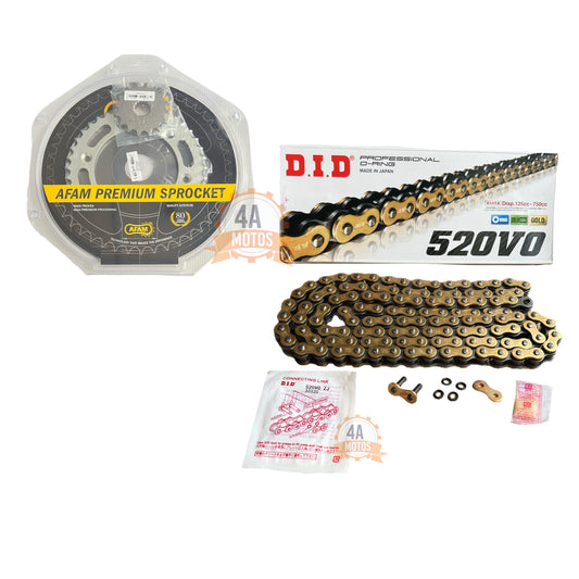 Kit Arrastre Ktm 690 Afam Con Cadena Did Dorada 520* 120