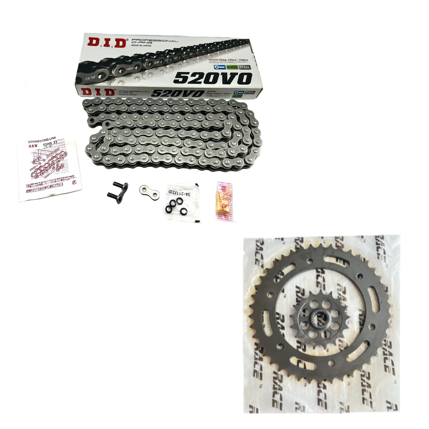 Kit Arrastre Tvs Apache 310 Race Con Cadena Did Negra