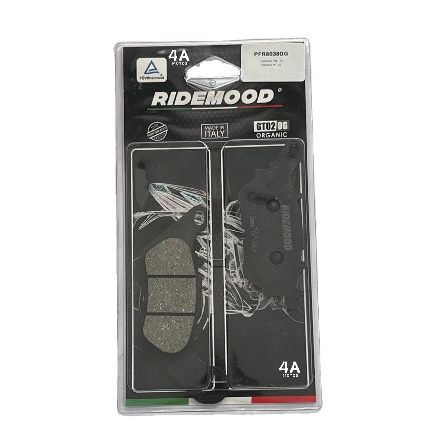 Pastillas Traseras Yamaha Yzf-r3 / Mt-03 Orgánica Ridemood