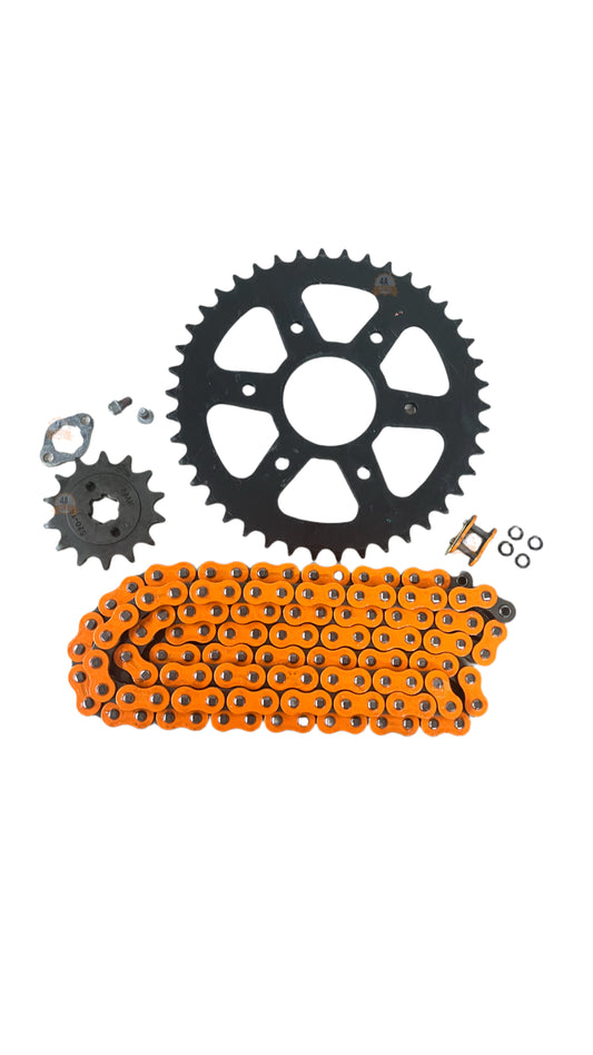 Kit Arrastre Original Ktm Duke 200 Ag/ Ng/ Rc Cadena Naranja