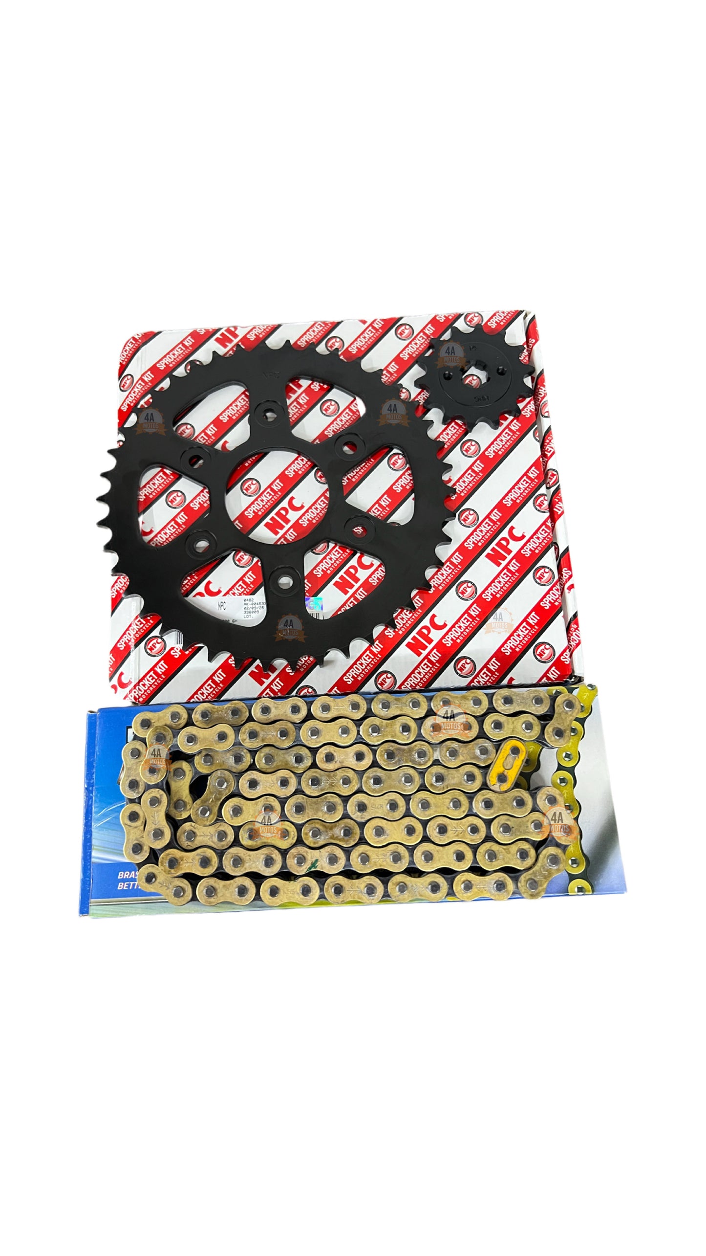 Kit Arrastre Npc Ktm Duke 200 Ag/ Ng/ Rc Cadena Rombo Dorada