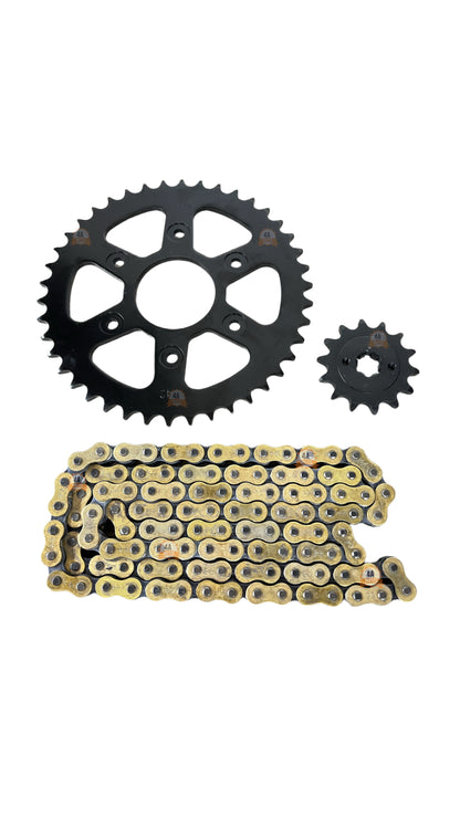 Kit Arrastre Npc Ktm Duke 200 Ag/ Ng/ Rc Cadena Rombo Dorada