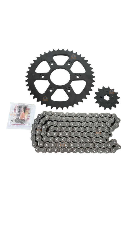 Kit Arrastre Npc Ktm Duke 200 Ag/ Ng/ Rc Cadena Did Negra