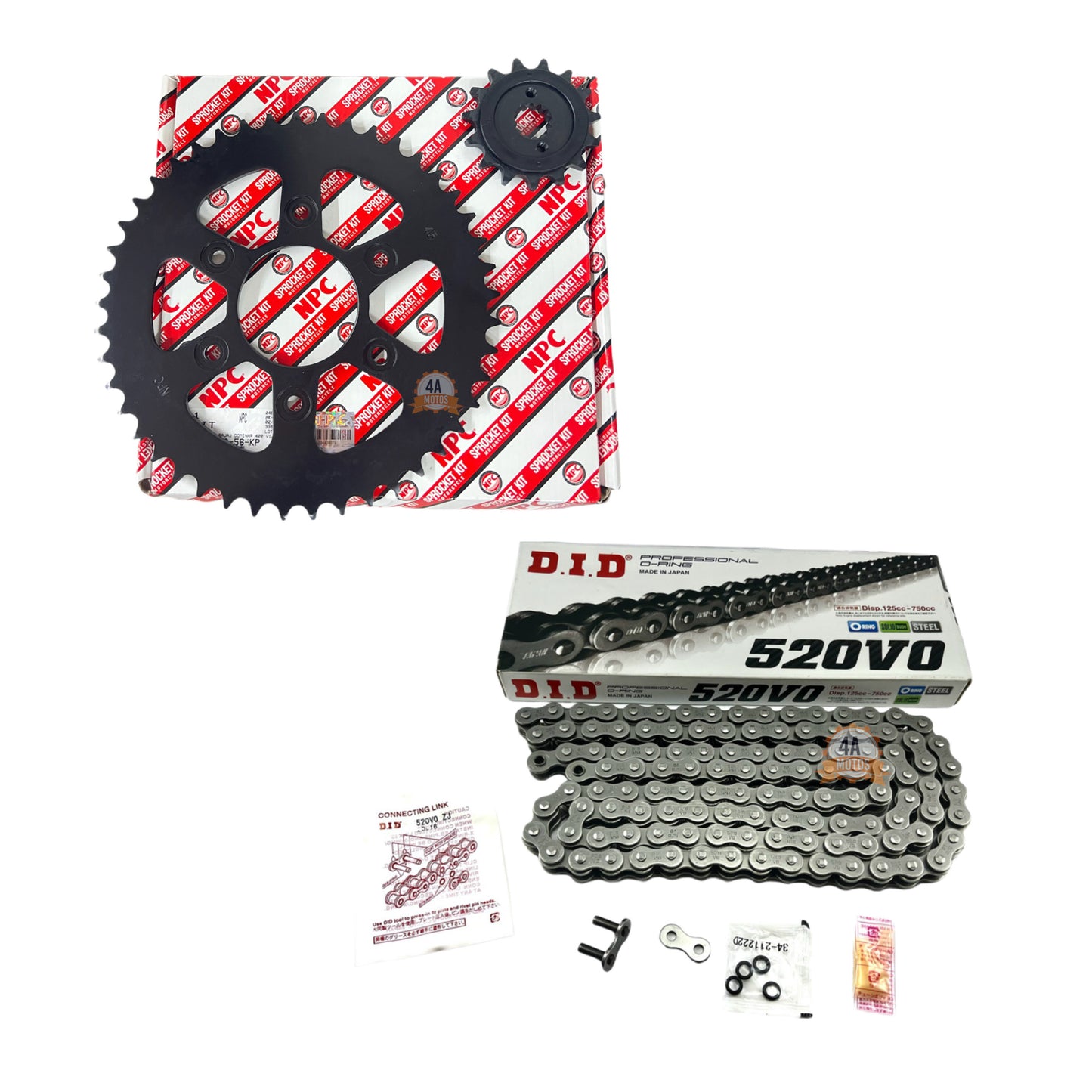 Kit Arrastre Npc Ktm Dominar 400 V1 / Ug Cadena Did Negra