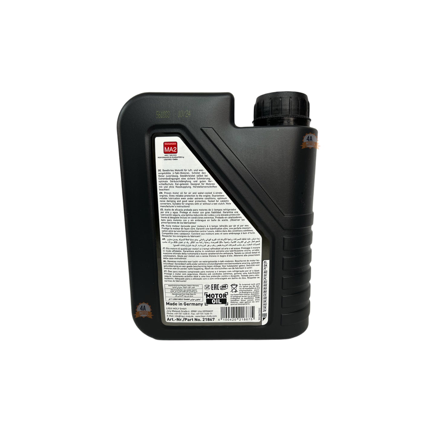 Aceite Para Motor Liqui Moly Motorbike 4t 20w-50 Semisintético 20w-50 Para Moto Cuatriciclo De 1 Unidad 1l