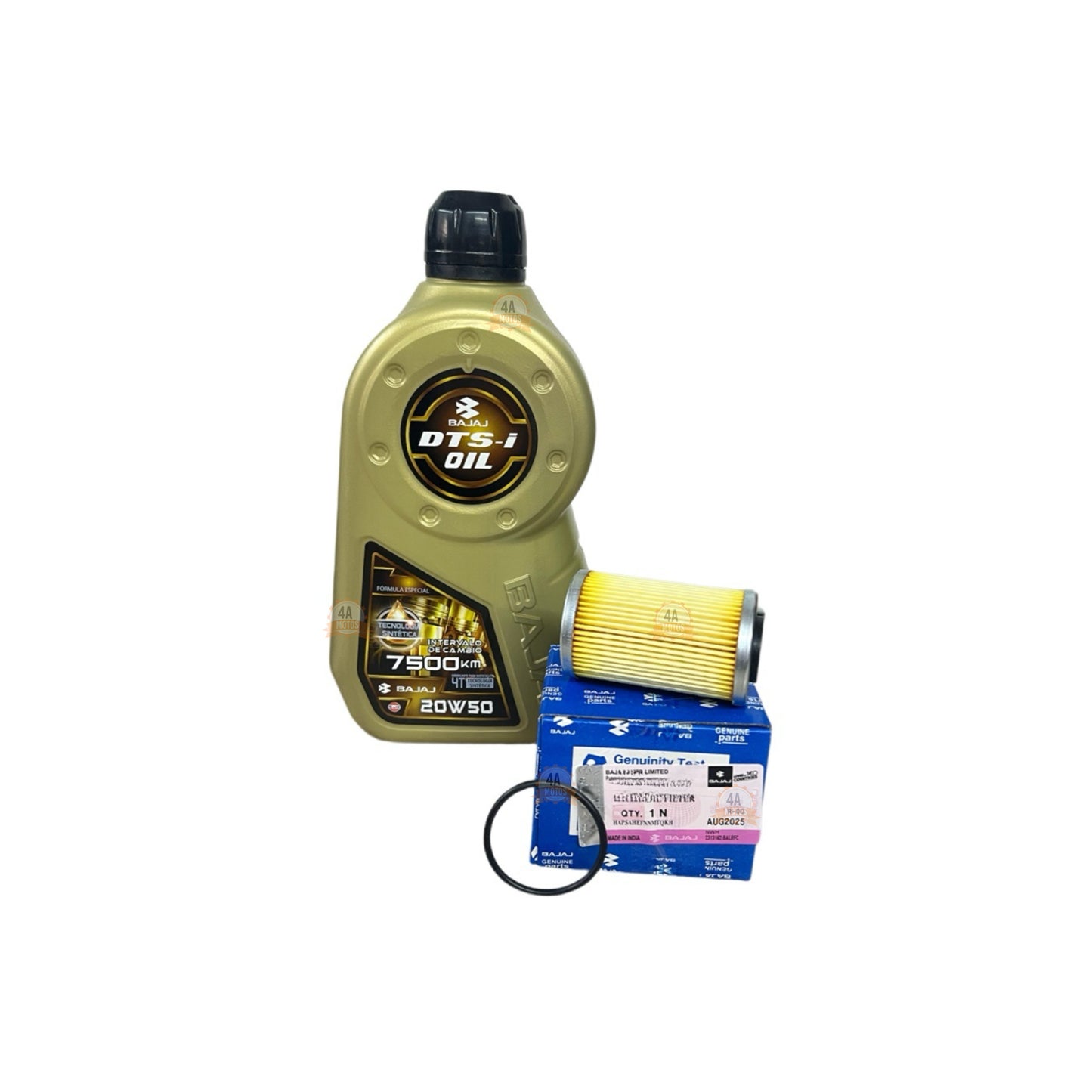 Combo Aceite Dorado Bajaj 20w50 + Filtro Y Oring