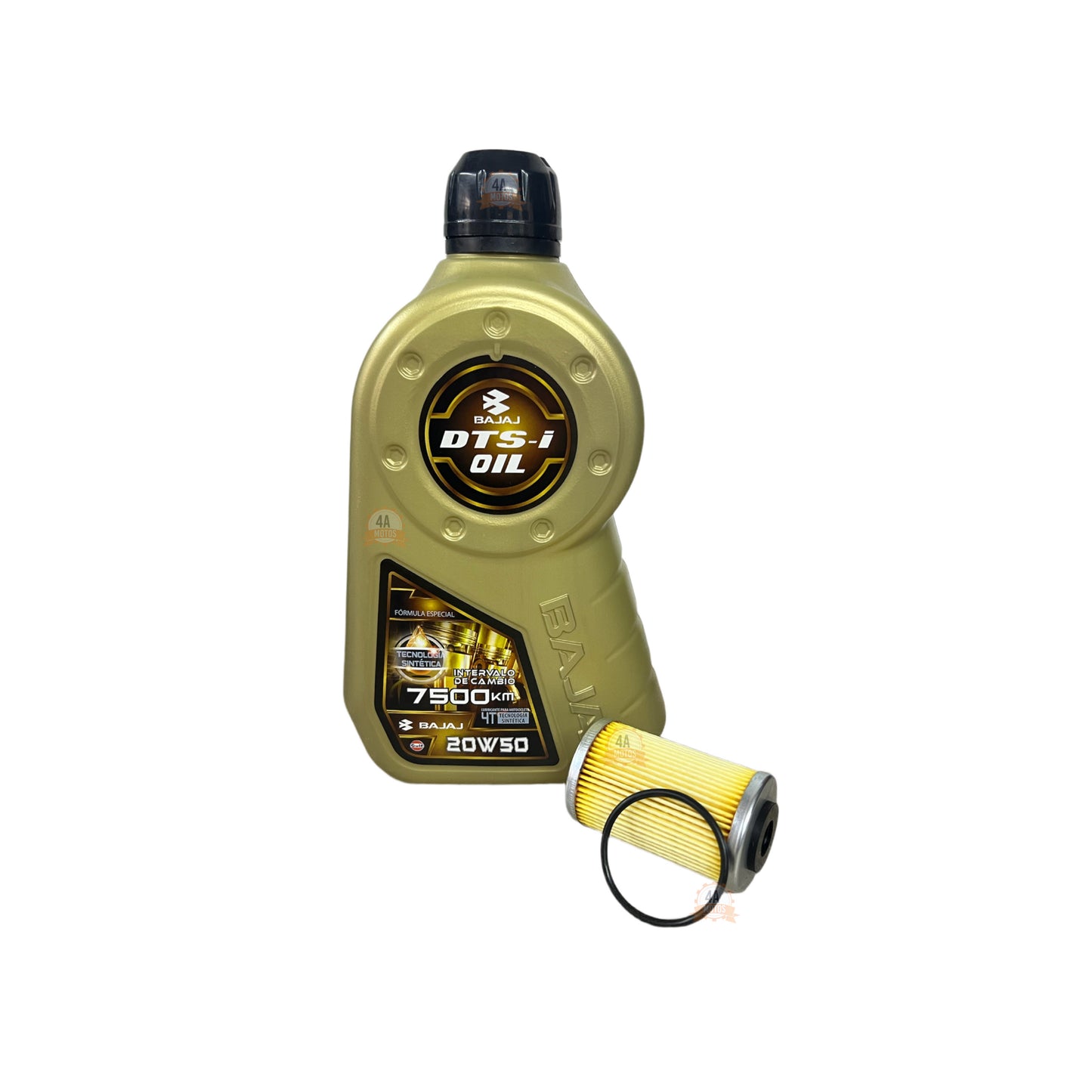 Combo Aceite Dorado Bajaj 20w50 + Filtro Y Oring