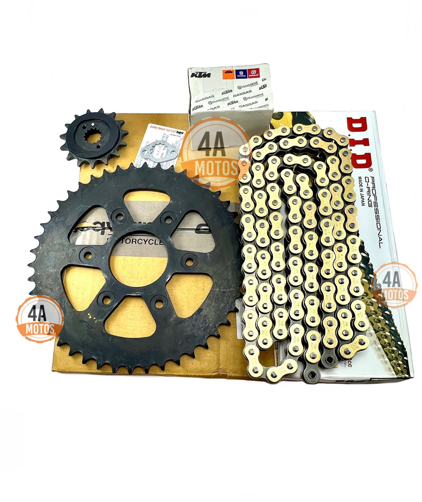 Kit Arrastre Original Ktm Duke 390 Con Cadena Did Dorada.