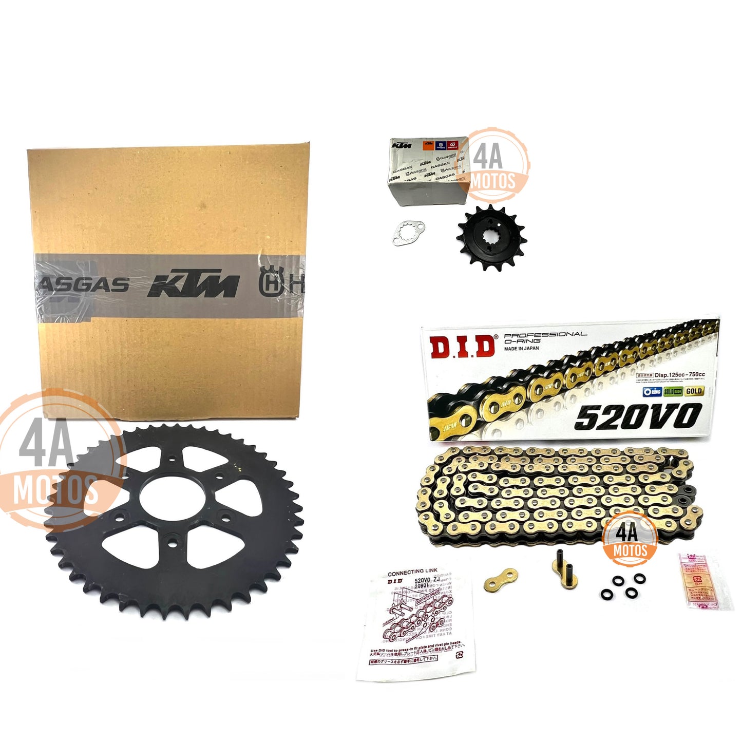 Kit Arrastre Original Ktm Duke 390 Con Cadena Did Dorada.
