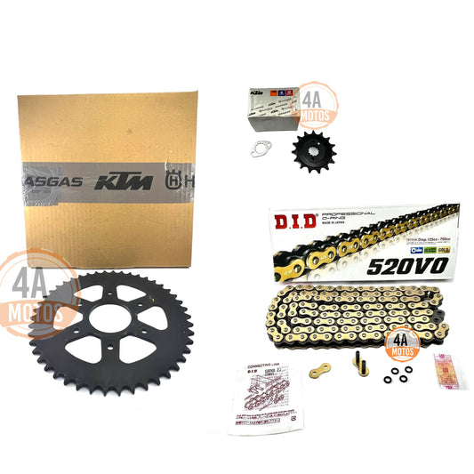 Kit Arrastre Original Ktm Duke 390 Con Cadena Did Dorada.