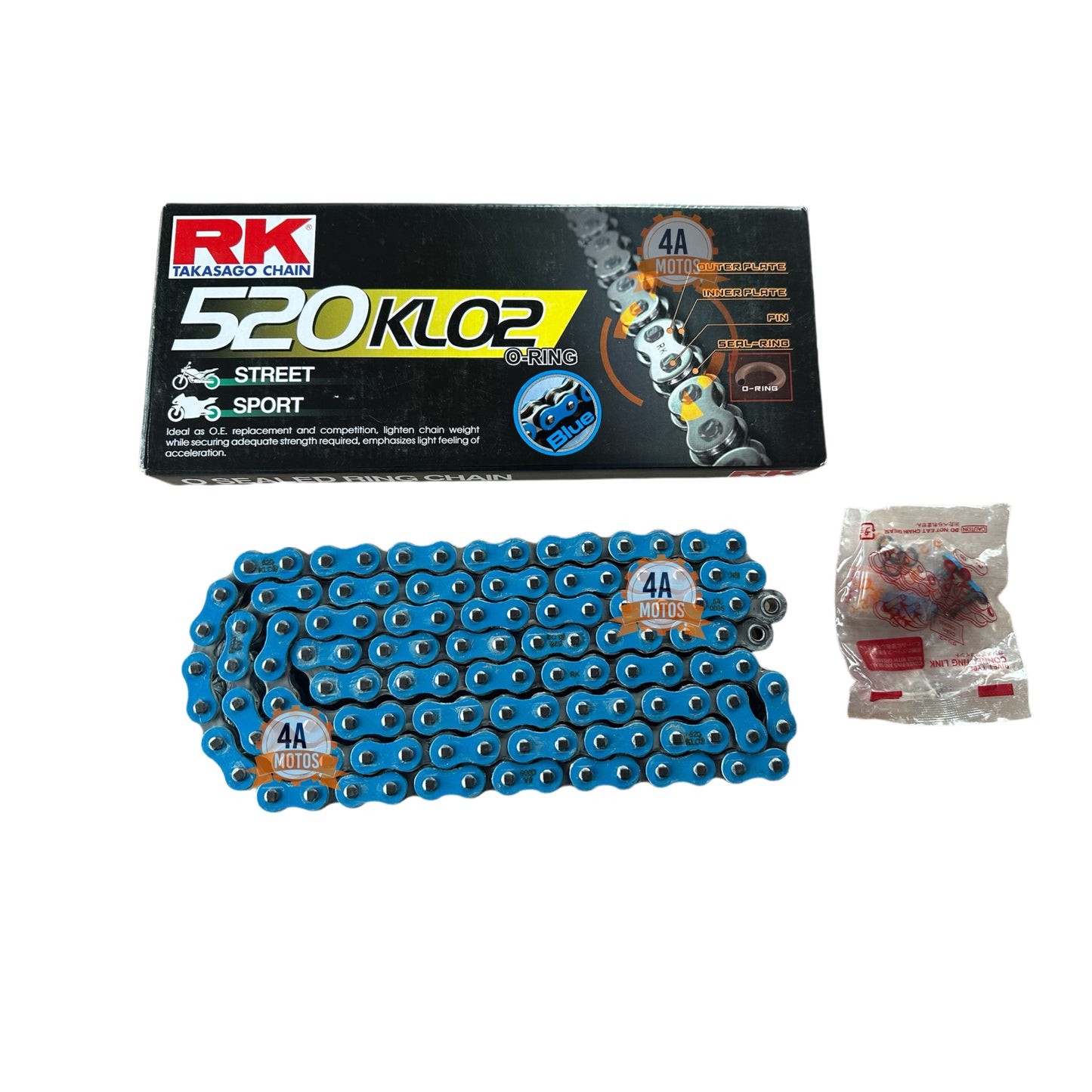 Cadena Rk Azul 520 X 120 Ktm Duke 200 /Ag/ Ng/ Rc