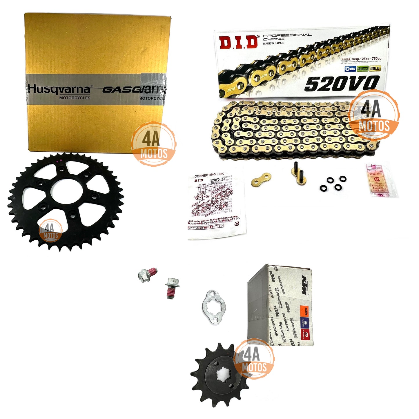 Kit Arrastre Original Ktm Duke 200 Con Cadena Did Dorada .