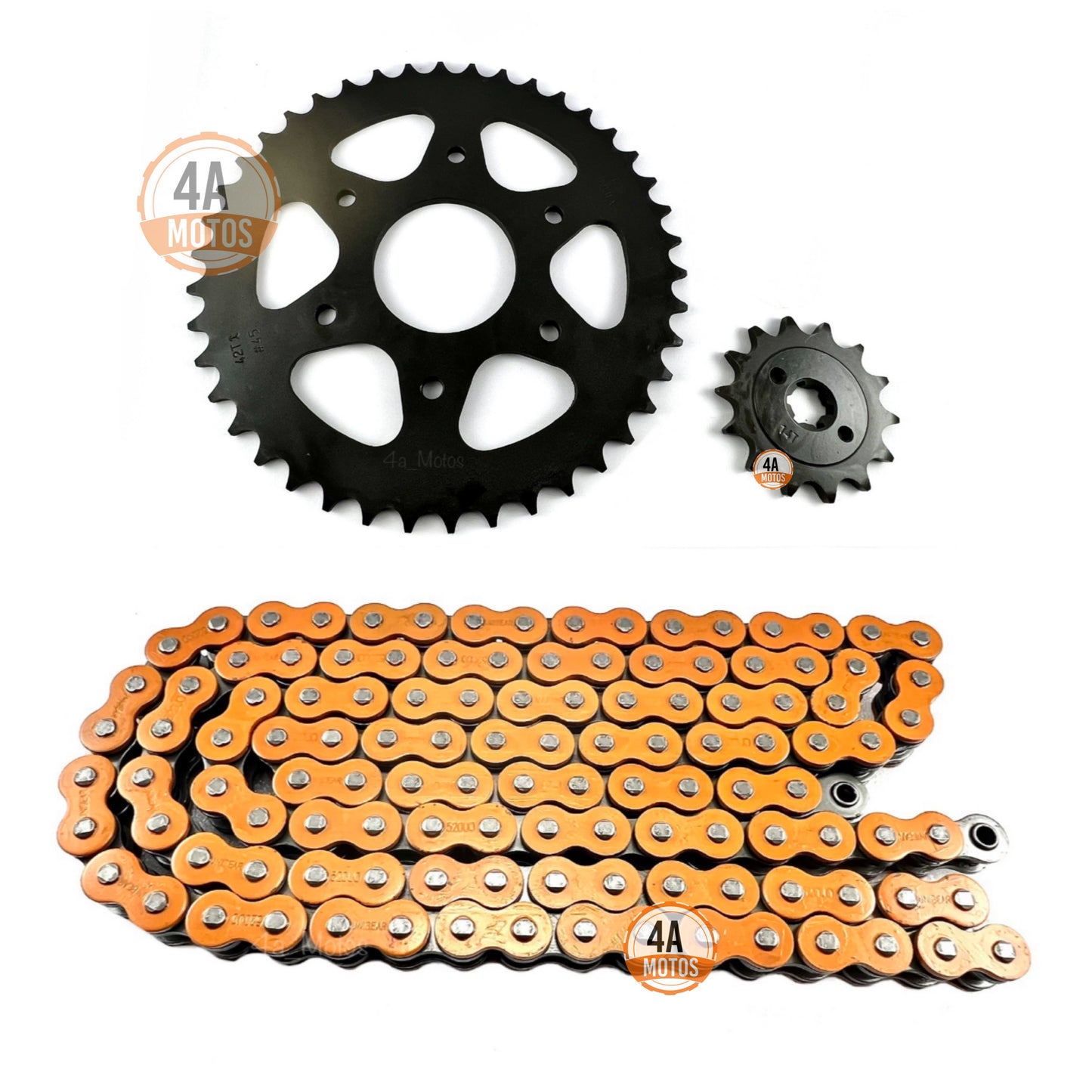 Kit Arrastre Ktm Duke 200-rc-ng 200 6h Hindu Cadena Naranja