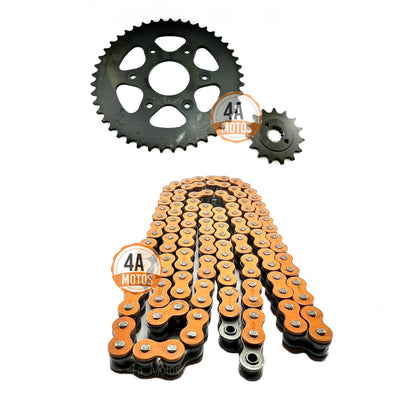 Kit Arrastre Ktm Duke 390 Completo Cadena Orring Naranja.