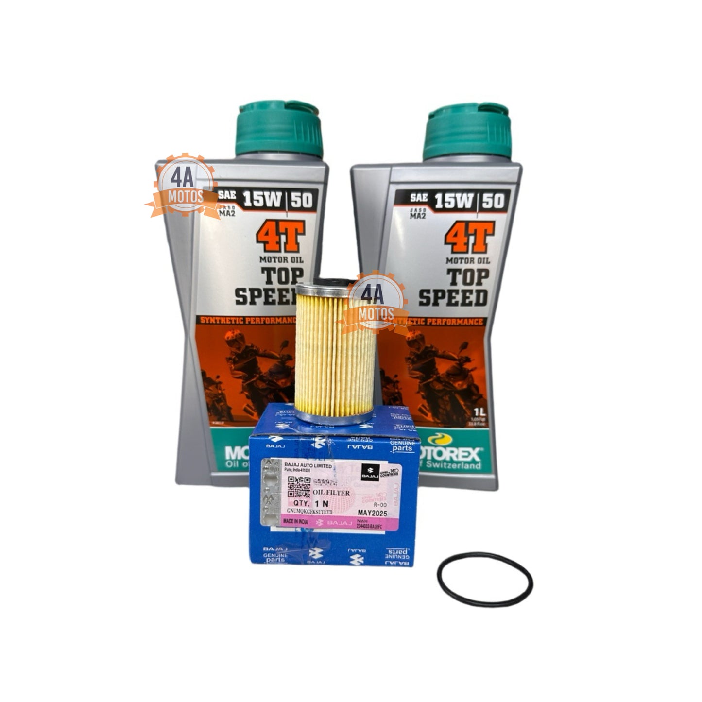 Combo*2 Aceite Motorex Top Speed 15w50 + Filtro Aceite-oring
