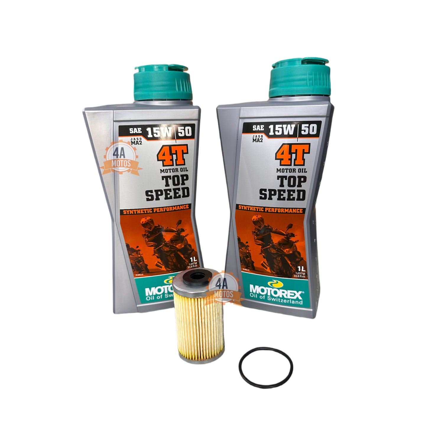 Combo*2 Aceite Motorex Top Speed 15w50 + Filtro Aceite-oring
