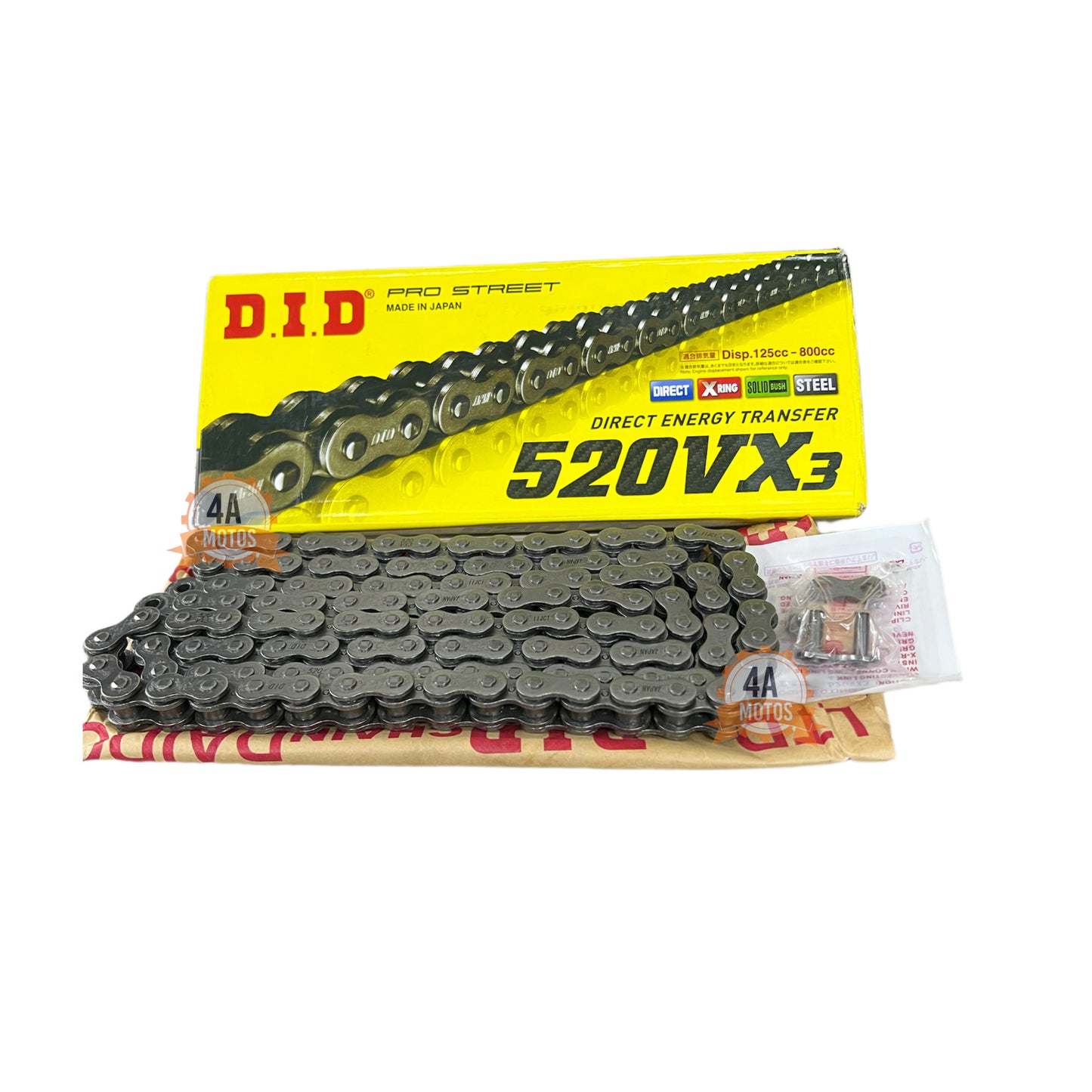 Cadena Did 520 Vx3 120 Natural Reforzada Xring Japon