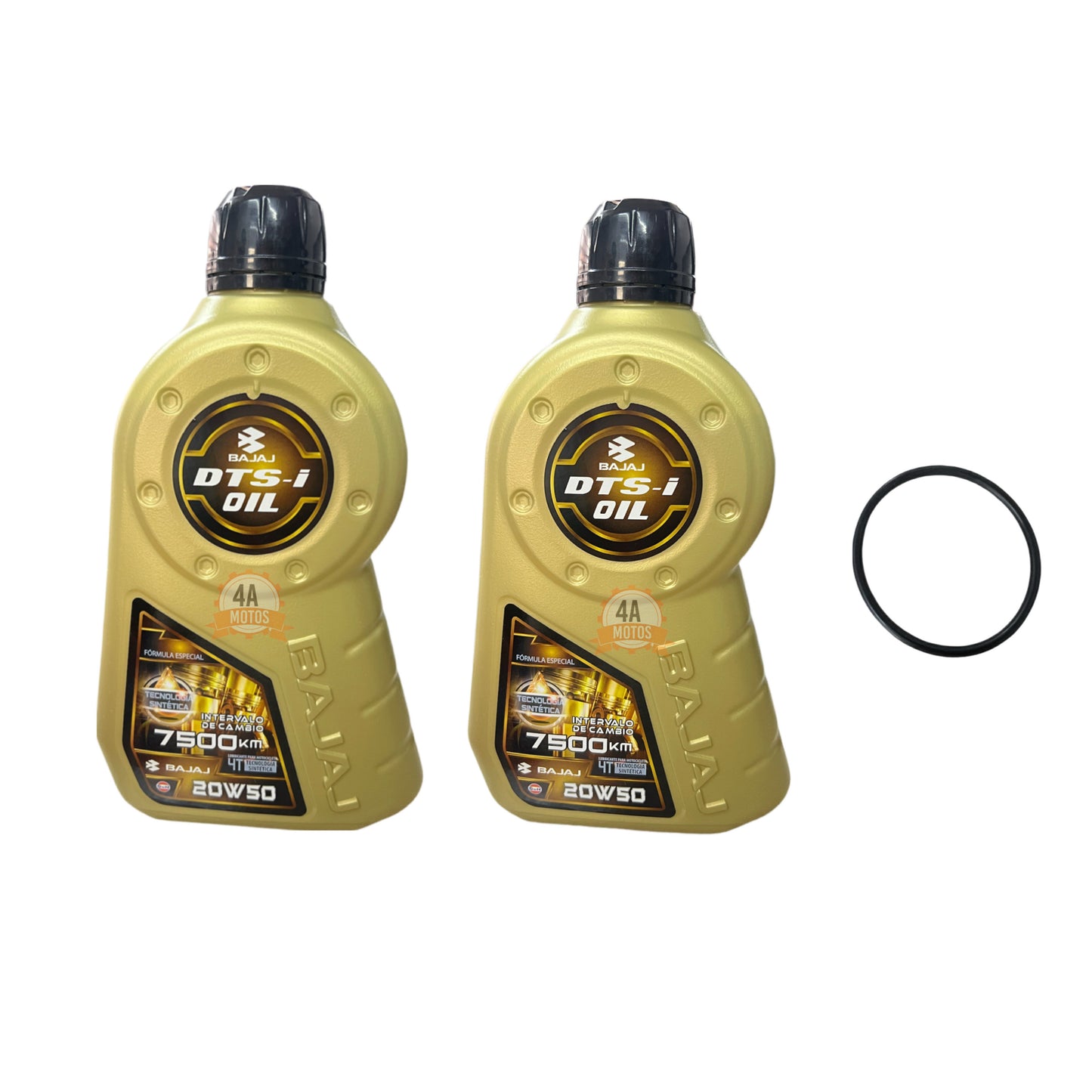 Aceite Bajaj 20w50 1 Litro Dorado Combo *2 + Oring Aceite