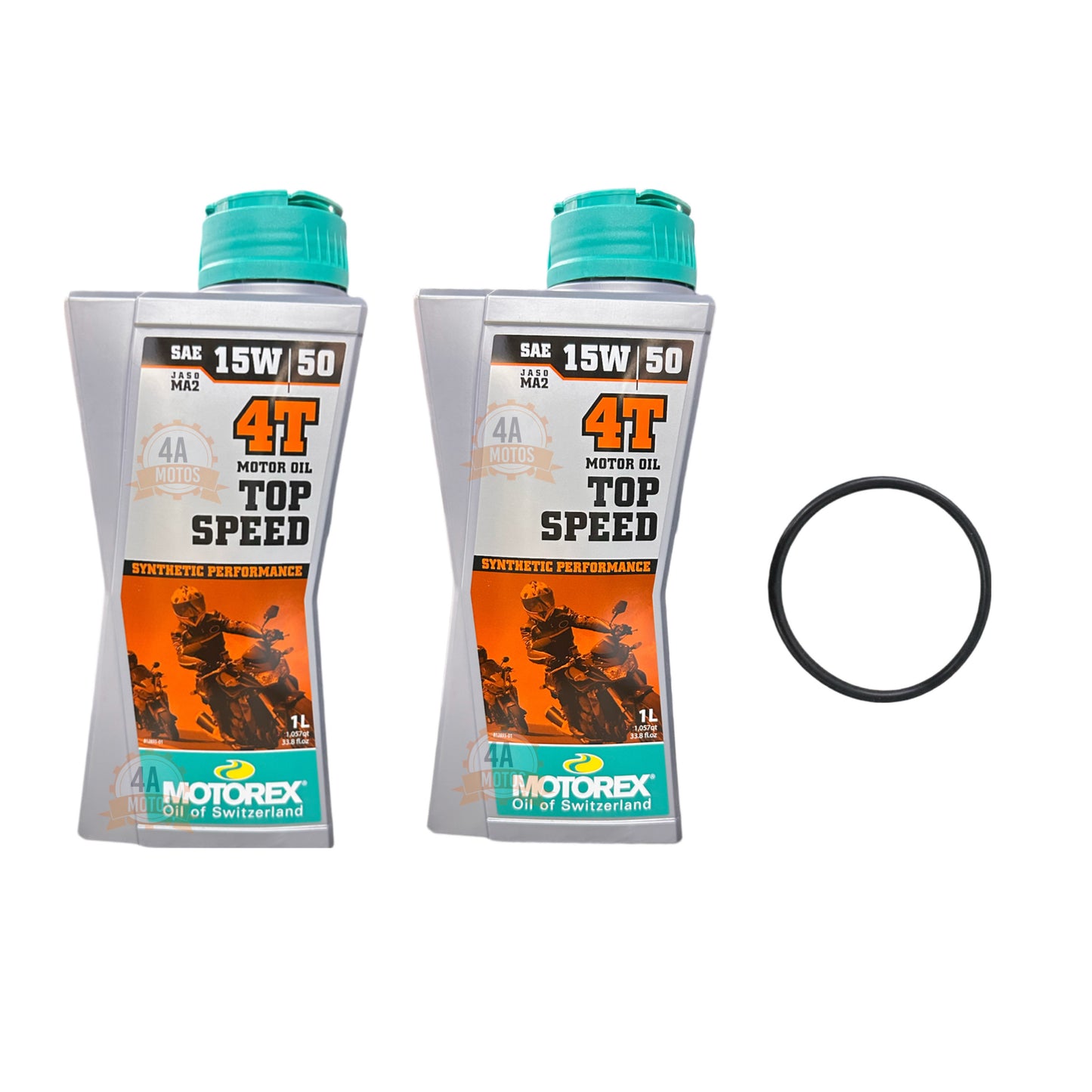 Aceite Top Speed Motorex 15w50 Combo * 2 + Oring Aceite