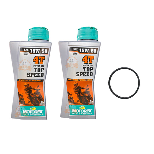 Aceite Top Speed Motorex 15w50 Combo * 2 + Oring Aceite
