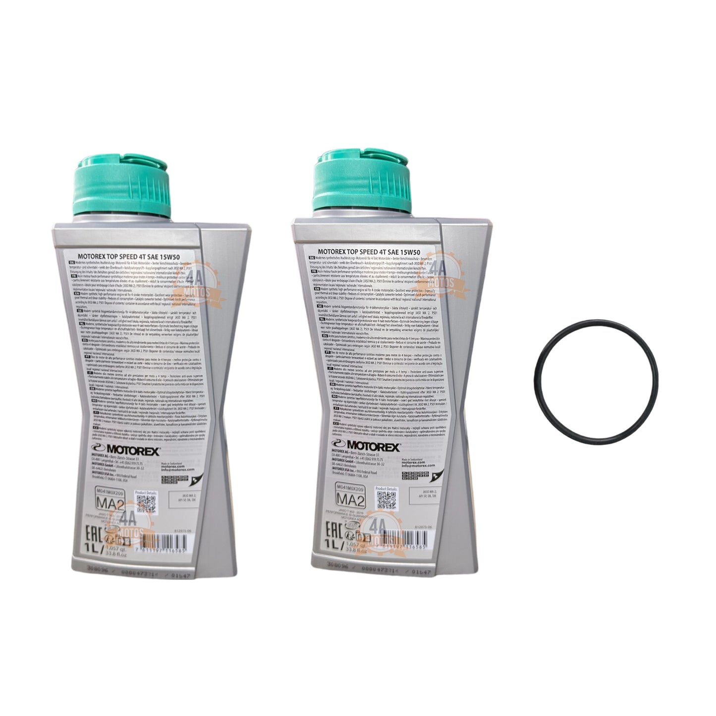 Aceite Top Speed Motorex 15w50 Combo * 2 + Oring Aceite