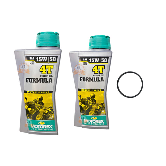Aceite Formula Motorex 15w50 Combo * 2 + Oring Aceite