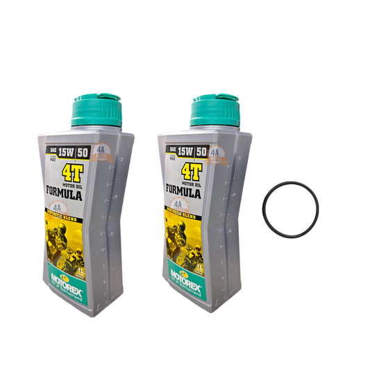Aceite Formula Motorex 15w50 Combo * 2 + Oring Aceite